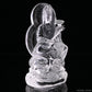 4.76'' Clearquartz Manjushri Buddha Sculpture Crystal Healing Hand Carved