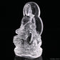 4.76'' Clearquartz Manjushri Buddha Sculpture Crystal Healing Hand Carved