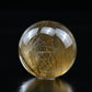 Golden Rutile, Rutilated Quartz Sphere Crystal Healing Hand Carved Crystal Ball