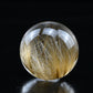 Golden Rutile, Rutilated Quartz Sphere Crystal Healing Hand Carved Crystal Ball