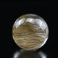 Golden Rutile, Rutilated Quartz Sphere Crystal Healing Hand Carved Crystal Ball