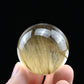 Golden Rutile, Rutilated Quartz Sphere Crystal Healing Hand Carved Crystal Ball
