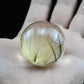 Golden Rutile, Rutilated Quartz Sphere Crystal Healing Hand Carved Crystal Ball