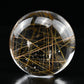 Golden Rutile,Rutilated Quartz Sphere Crystal Healing Hand Carved Crystal Ball
