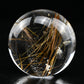 Golden Rutile,Rutilated Quartz Sphere Crystal Healing Hand Carved Crystal Ball