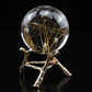 Golden Rutile,Rutilated Quartz Sphere Crystal Healing Hand Carved Crystal Ball