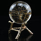 Golden Rutile,Rutilated Quartz Sphere Crystal Healing Hand Carved Crystal Ball